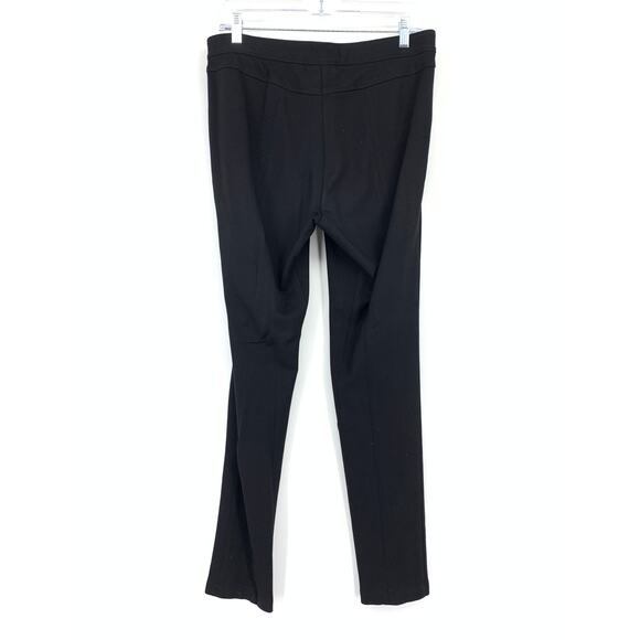 Chicos Ponte Pants Slim Leg Womens Size 1 Regular US 8 Black Stretch - Picture 2 of 6